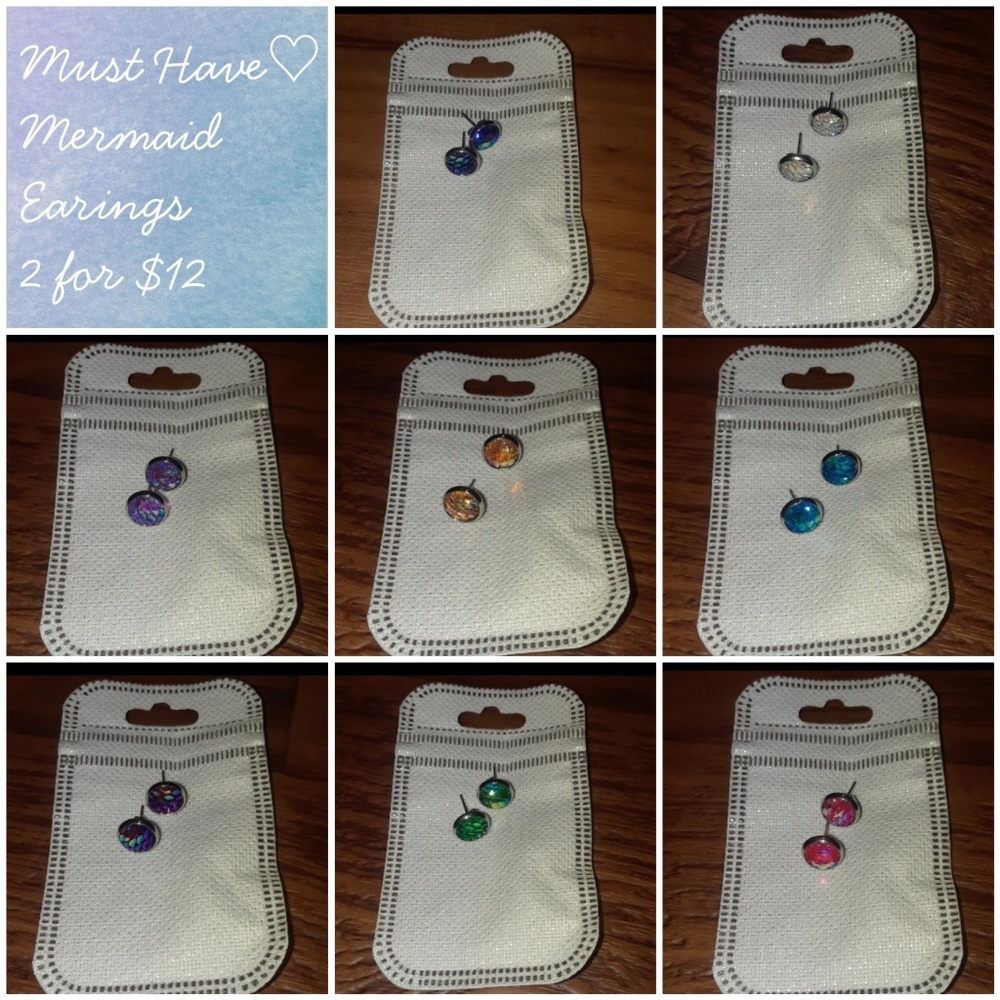 SALE🆕️2 for $12🎇Mermaid scale earings any color